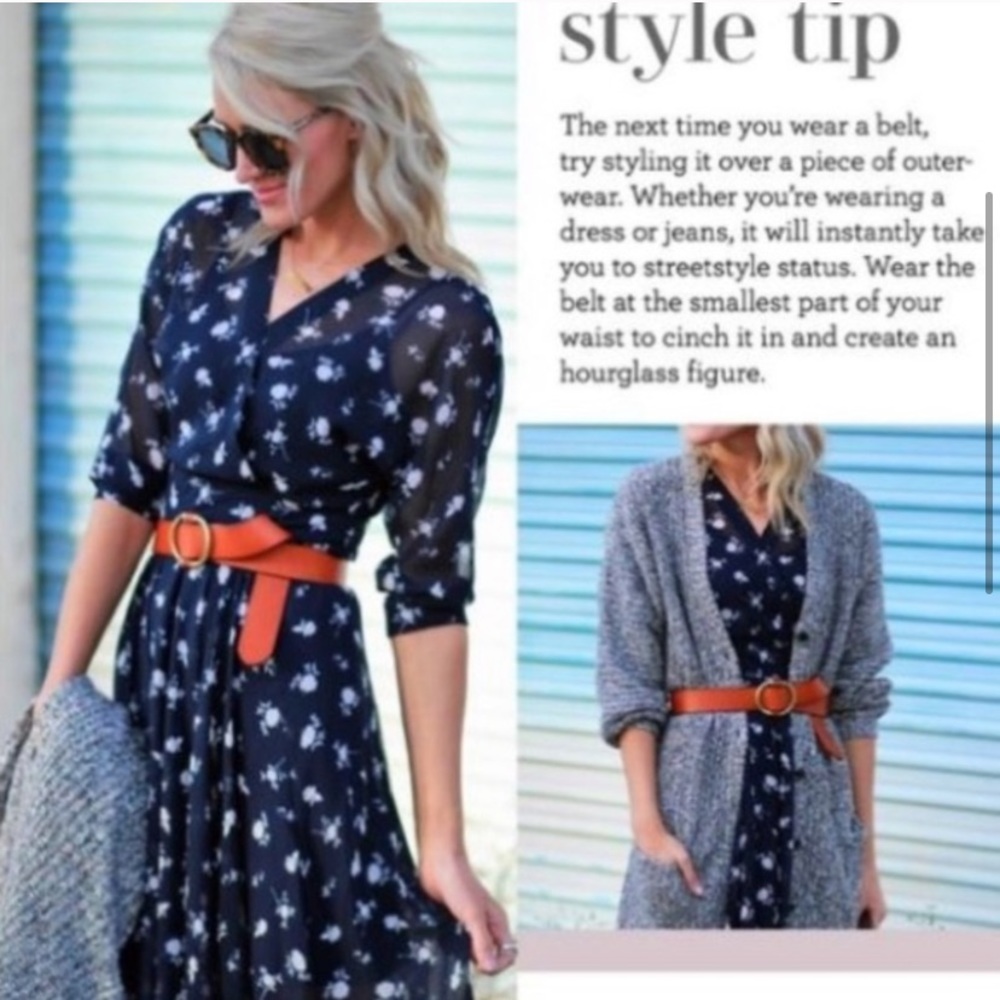 Cabi sheer floral navy Midi Dress 6